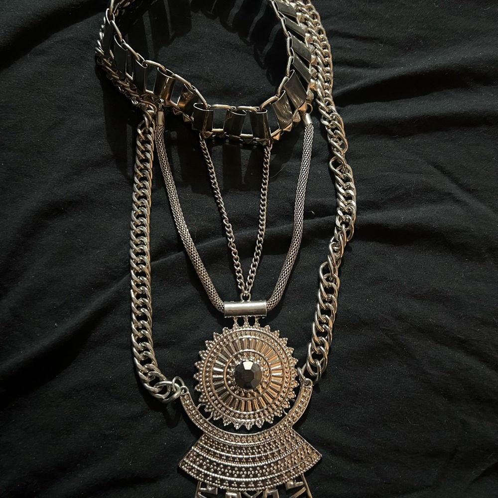 Silver Statement Necklace